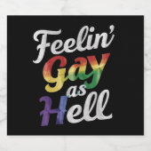 地獄のLGBTゲイとしてのフィーリンプライド ビールラベル (シングルラベル)