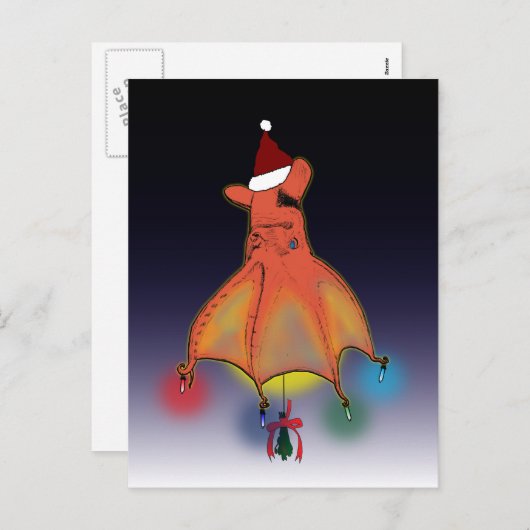 地獄はがきからのクリスマス・ヴァンパイア・イカ シーズンポストカード (正面/裏面)