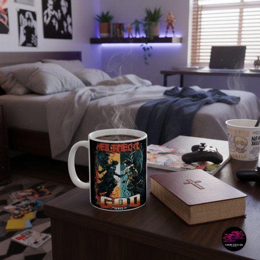 地獄はそれを試みた神はそれをキリスト教の信仰を否定した コーヒーマグカップ