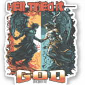 地獄はそれを試みた神はそれをキリスト教の信仰を否定した シール (正面)