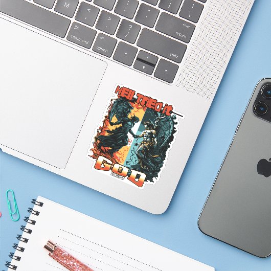 地獄はそれを試みた神はそれをキリスト教の信仰を否定した シール (ノートパソコンとiPhone)