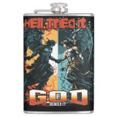 地獄はそれを試みた神はそれをキリスト教の信仰を否定した フラスク (正面)