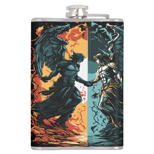 地獄はそれを試みた神はそれをキリスト教の信仰を否定した フラスク (裏面)