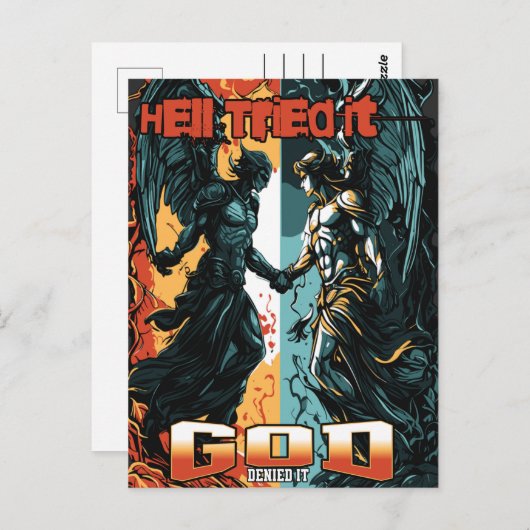 地獄はそれを試みた神はそれをキリスト教の信仰を否定した ポストカード (正面/裏面)