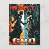 地獄はそれを試みた神はそれをキリスト教の信仰を否定した ポストカード (正面)