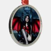 地獄は彼女のオーナメントになります メタルオーナメント (右)