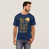 地獄は空っぽで悪魔がここにいる 黄色 Tシャツ (正面フル)