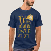 地獄は空っぽで悪魔がここにいる 黄色 Tシャツ (正面)