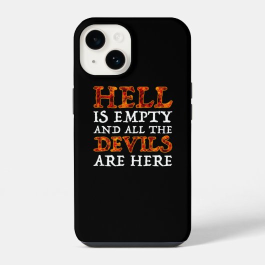 地獄は空っぽで悪魔がここにいる iPhoneケース (裏面)