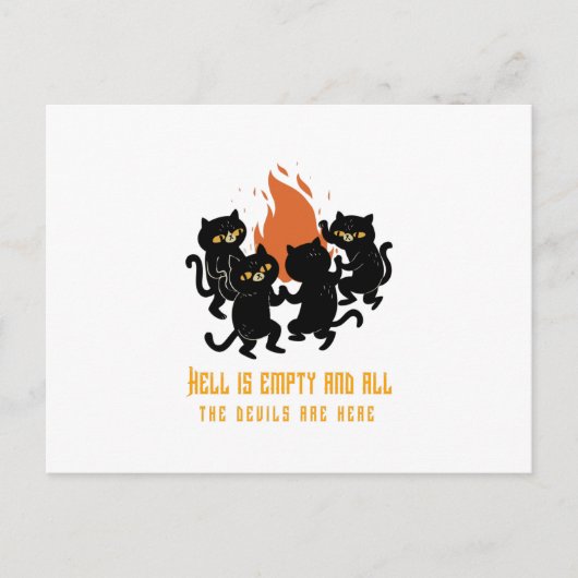 地獄は空で、すべての悪魔がここにいる ポストカード (正面)