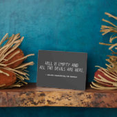 地獄は空のシェークスピア引用文 フォトプラーク (側面)