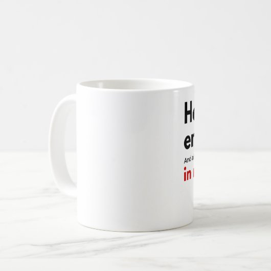 地獄は空のマグです コーヒーマグカップ (正面左)