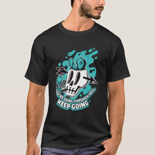 地獄を行くなら進み続けろ レルム 地獄 Tシャツ (正面)