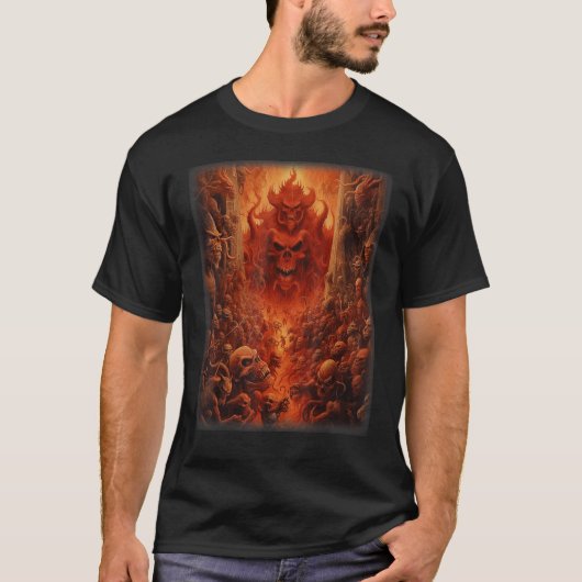 地獄サタン悪魔の幻モンスタースケレ Tシャツ (正面)