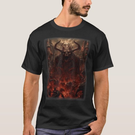 地獄サタン悪魔の幻モンスタースケレ Tシャツ (正面)