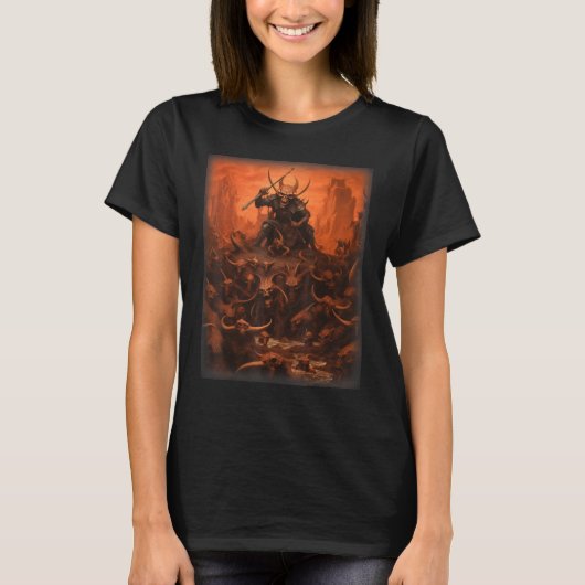 地獄サタン悪魔の幻モンスタースケレ Tシャツ (正面)
