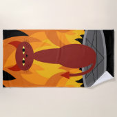 地獄猫 ビーチタオル (正面)