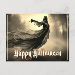 地獄絵図の黒い女性の幽霊 - ハロウィン シーズンポストカード