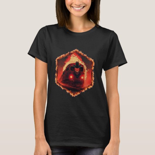 地獄行きの列車が出発 Tシャツ (正面)