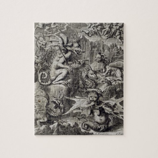 地獄、本1のパート3 Chaからのイラストレーションの場面 ジグソーパズル (縦)