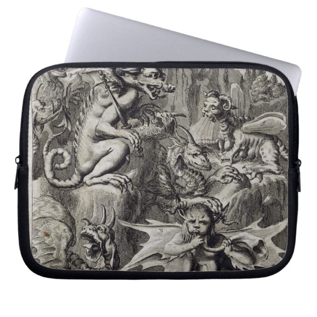 地獄、本1のパート3 Chaからのイラストレーションの場面 ラップトップスリーブ (正面)