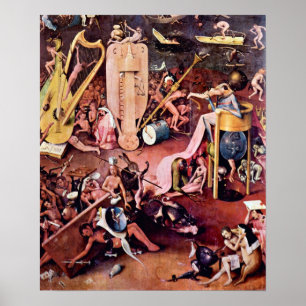 地獄、詳細のHieronymus Bosch-Theの庭 ポスター