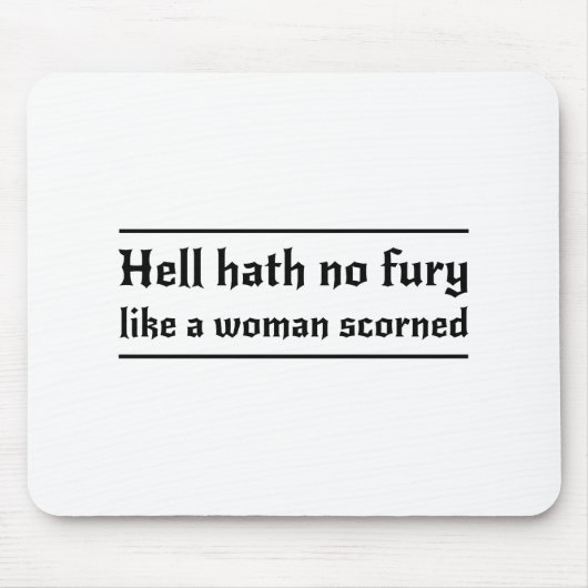 地獄Hath軽蔑される女性のような激怒無し マウスパッド (正面)