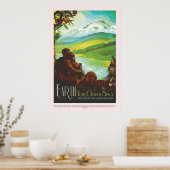 地球あなたのオアシス宇宙ヴィンテージNASA旅行 ポスター (キッチン)