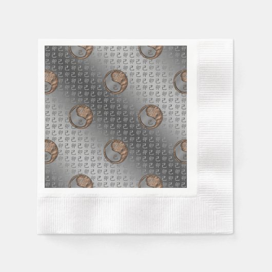 地球うさぎの年 縁ありカクテルナプキン (正面)