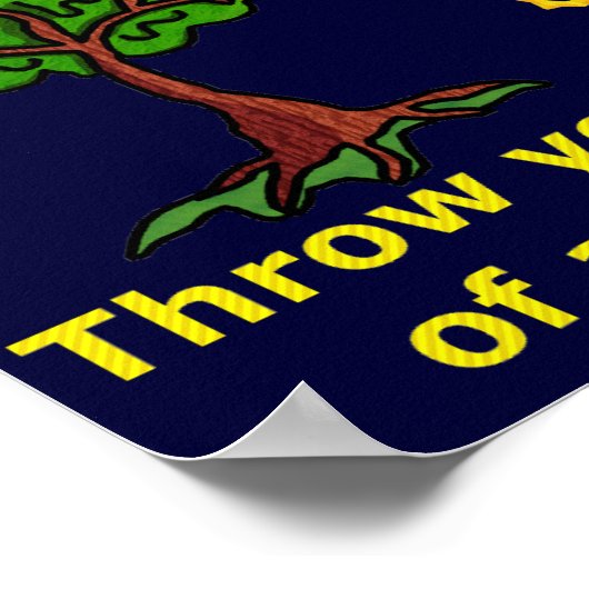 地球おもしろいの日ザツ救リー稲妻ユーモア ポスター (角)