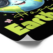 地球おもしろいの日2025惑星かわいい太陽を保存 ポスター (角)