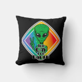 地球おもしろいエイリアンUFOのゲイ クッション (正面)