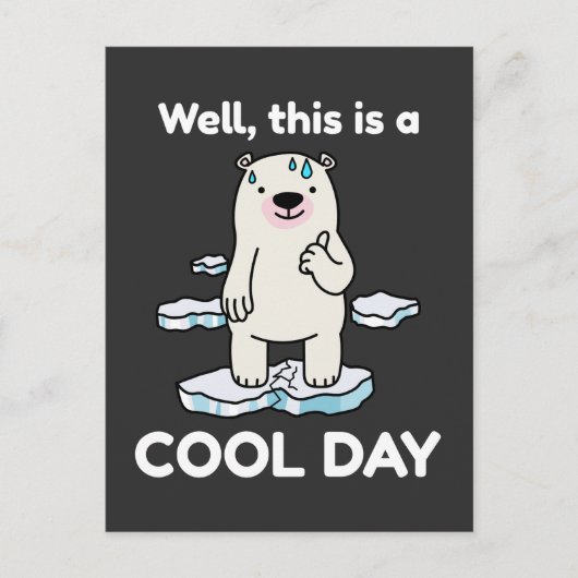 地球おもしろい温暖化は日クールの地球 ポストカード (正面)