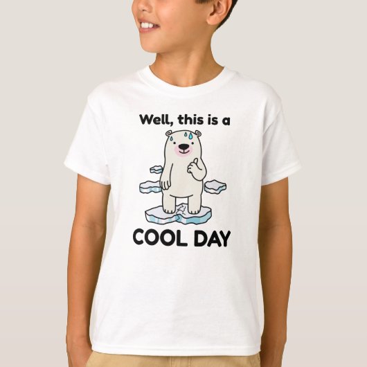 地球おもしろい温暖化は日クールの地球 Tシャツ (正面)