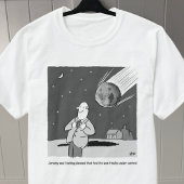地球おもしろい災害を襲う流星 Tシャツ