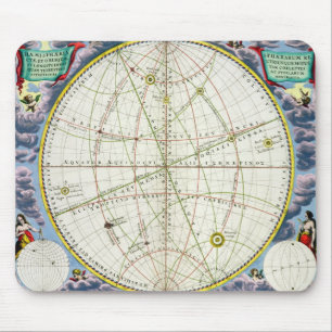 地球および惑星の動きを図表にする地図 マウスパッド