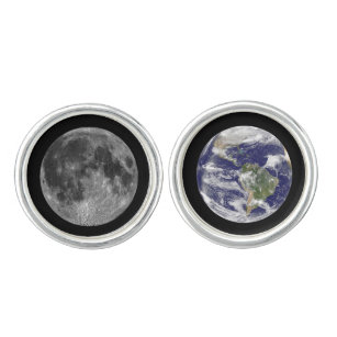 地球および月の宇宙の天体物理学 カフスボタン