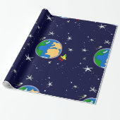 地球および衛星ラッピング紙 ラッピングペーパー (アンロールド)