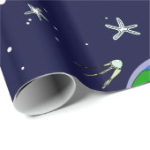 地球および衛星ラッピング紙 ラッピングペーパー (ロールコーナー)