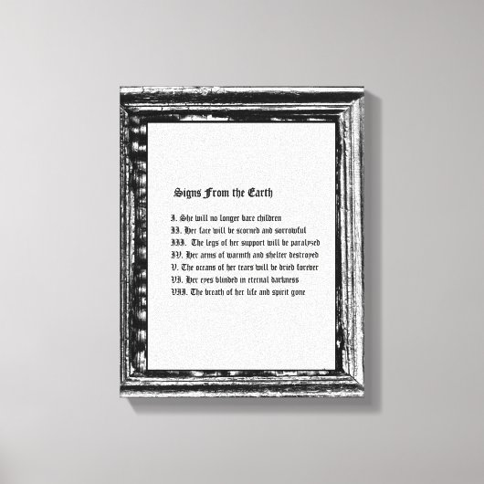 地球からのシンボルや象徴 キャンバスプリント (正面)