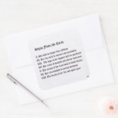 地球からのシンボルや象徴 スクエアシール (封筒)