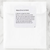 地球からのシンボルや象徴 スクエアシール (バッグ)