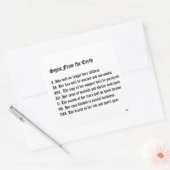 地球からのシンボルや象徴 スクエアシール (封筒)