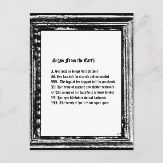 地球からのシンボルや象徴 ポストカード (正面)