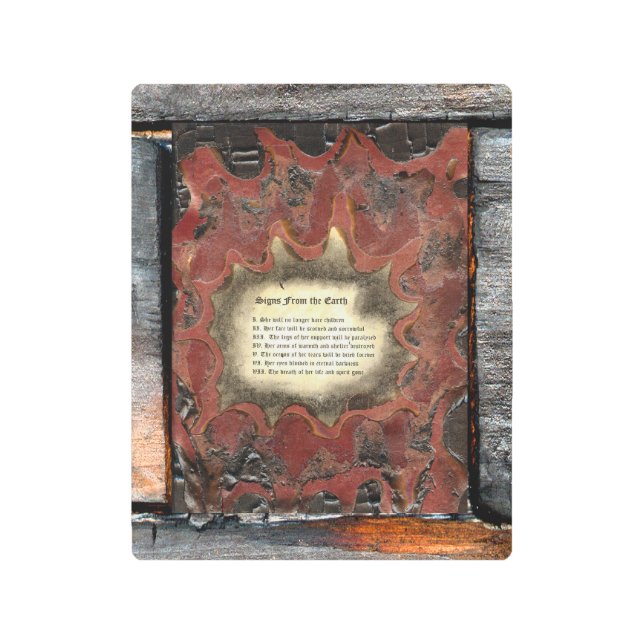 地球からのシンボルや象徴 メタルプリント (正面)