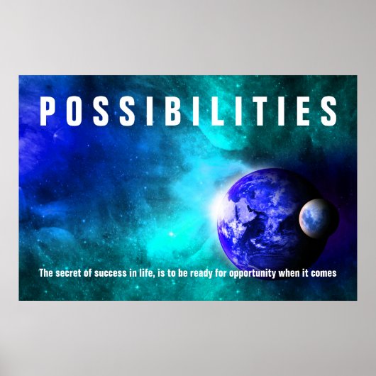 地球から宇宙可能性成功引用文 ポスター (正面)