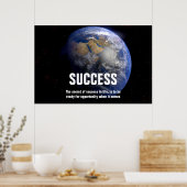 地球から宇宙成功引用文 感動的 ポスター (キッチン)