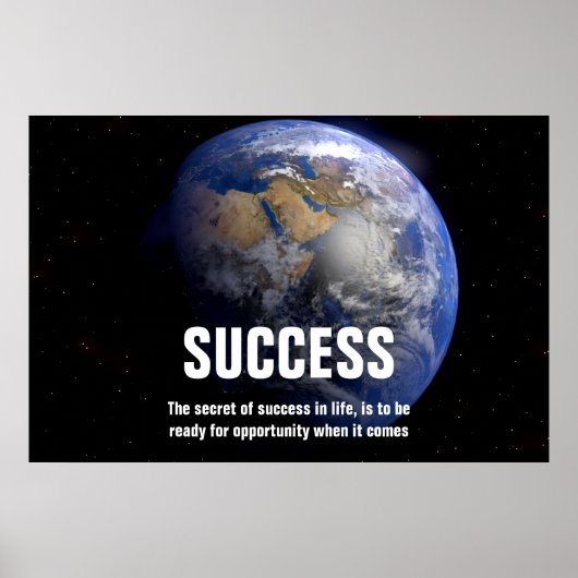地球から宇宙成功引用文 感動的 ポスター (正面)
