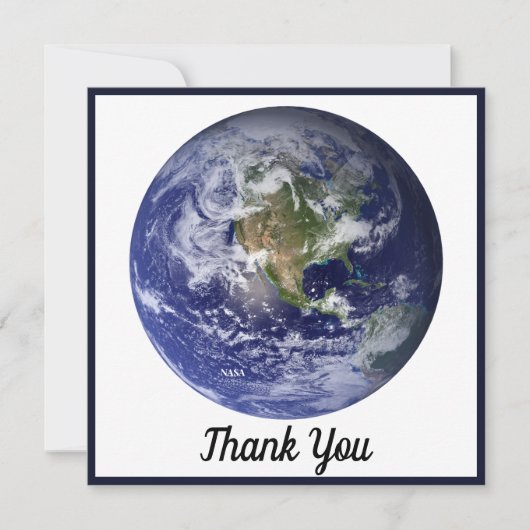 地球から宇宙、ブルーマーブルby NASA カード (正面)