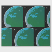 地球から宇宙 ラッピングペーパー (フラット)